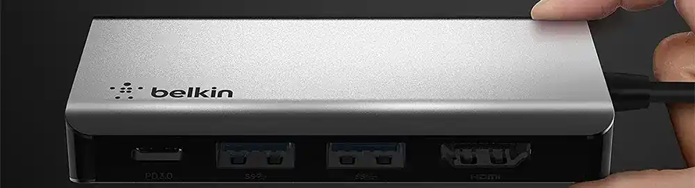 Belkin Multiport Adapter: HDMI Digital AV, Mini DisplayPort, USB-C, VGA to HDMI, Supports 4K UHD and Audio