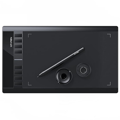 XP-PEN Star03 V2 8192 Levels of Pressure Sensitivity, Battery-Free Stylus, 8 Shortcut Keys and 8 nibs Graphics Drawing Tablet Pen (Black, 10 x6 Size)