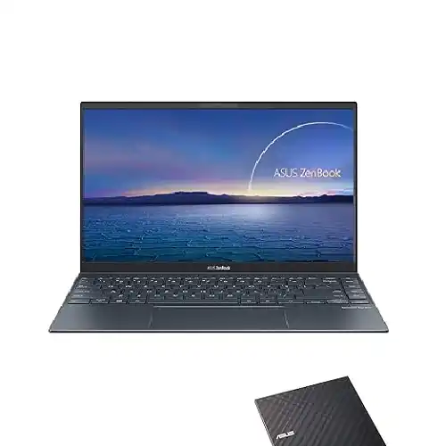 ASUS ZenBook 14 (2020) Intel Core i7-1165G7 11th Gen 14 inches FHD Business Laptop (16GB/512GB SSD/Office 2019/Windows 10 Home/Iris Xe Graphics/Pine Grey/1.17 kg), UX425EA-KI701TS