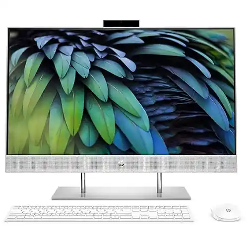 HP All-in-One PC 23.8-Inch(60.8 cm) FHD Desktop PC Ryzen 3 4300U with Alexa Built-in (8GB/256GB SSD + 1TB HDD/Facial Recognition IR Camera/Win 11/MS Office/Natural Silver), 24-dp0788in