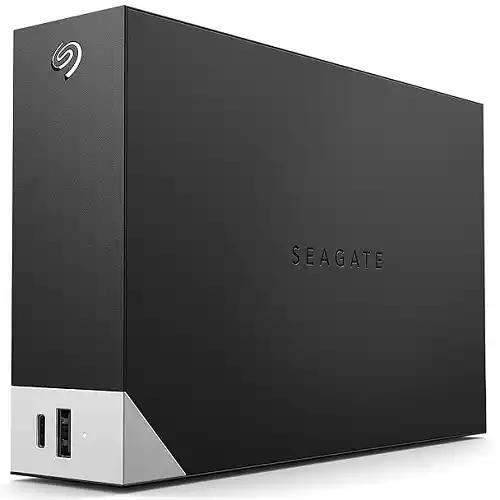Seagate One Touch Hub 10TB Desktop External HDD – USB-C & USB 3.0 Port, with 3 yr Data Recovery Services, for Computer PC Laptop Mac, 6 Month Mylio Create and Dropbox Plan (STLC10000400), Black
