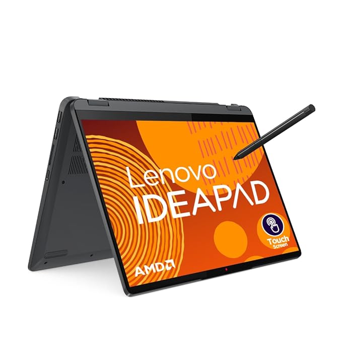 Lenovo IdeaPad Flex 5 Ryzen 7 5700U 14" (35.56cm) WUXGA IPS 2-in-1 Laptop (16GB/512GB SSD/Win 11/Office 2021/Backlit KB/Fingerprint/FHD Camera/Alexa/3 Month Game Pass/Storm Grey/1.55Kg), 82R90068IN