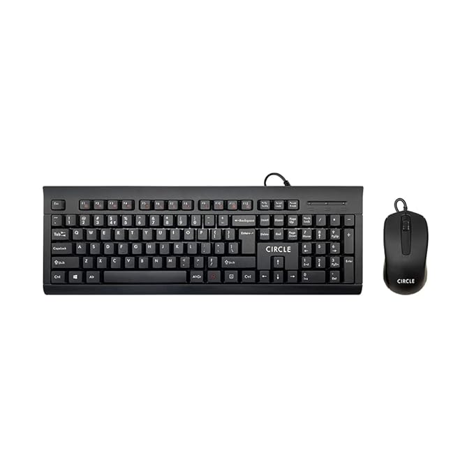 Circle C43 Slim Multimedia Wired Keyboard & Mouse Combo (USB) – 3-Year Warranty