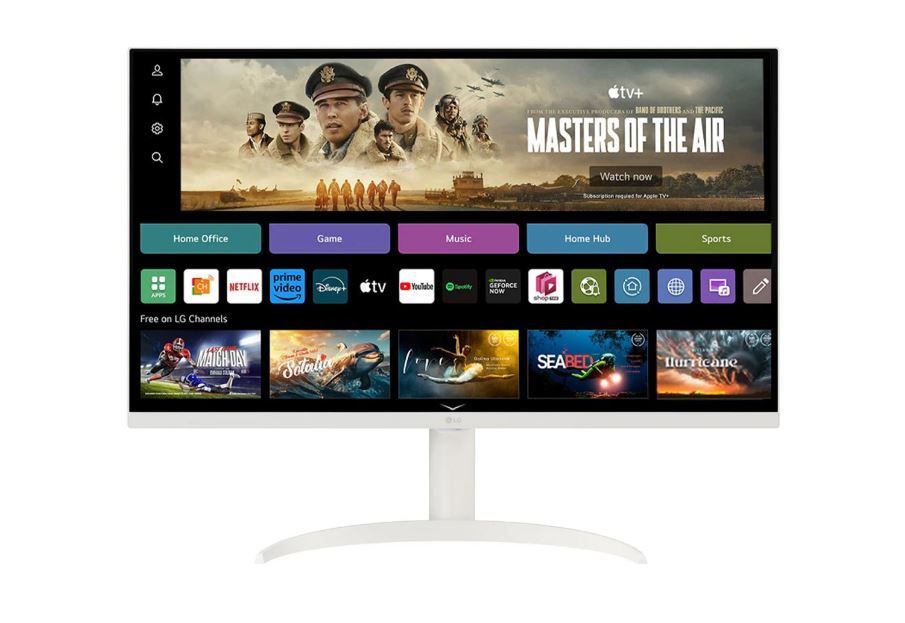 LG Smart 32-Inch 4K UHD Monitor (32SR75U-W) – VA Panel, 3840 x 2160 Resolution, DCI-P3 90% Color Gamut, 60Hz Refresh Rate, 5ms Response Time, webOS Smart Features, Tilt and Height Adjustable Stand