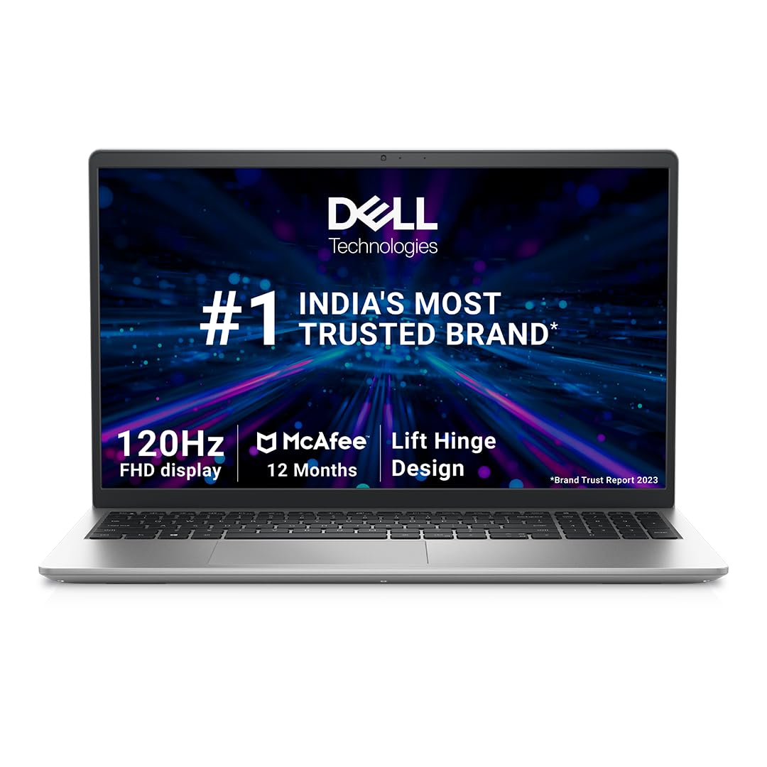 Dell Inspiron 3535, AMD Ryzen 5 7530U, 16GB RAM, 512GB SSD, 15.6" FHD 120Hz WVA IPS Display, Windows 11 + MS Office 2024, 15-Month McAfee, Platinum Silver, 1.67kg