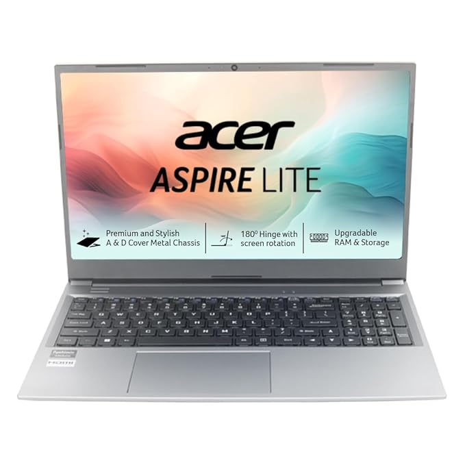 Acer Aspire Lite AL15-41 | AMD Ryzen 3 5300U | 8GB DDR4 | 256GB SSD | AMD Radeon Graphics | 15.6" FHD Display | Windows 11 | Steel Gray
