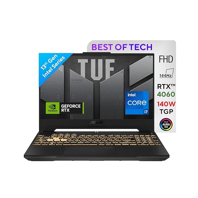 ASUS TUF Gaming F15 | 15.6" FHD | 13th Gen Intel Core i7-13620H | 16GB RAM | 1TB SSD | RTX 4060 | Windows 11 | Office Home | Mecha Gray | 2.2 Kg | FX507VV-LP487WS Gaming Laptop