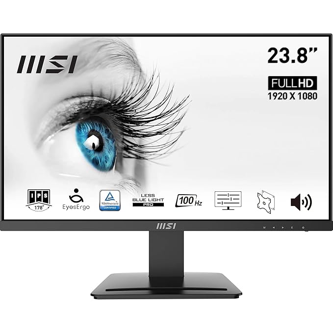 MSI PRO MP341CQW – 34" Curved FHD (3440 x 1440) Professional LED Monitor | 100Hz Refresh Rate | Anti-Glare & Anti-Flicker Technology | VESA Mount | White