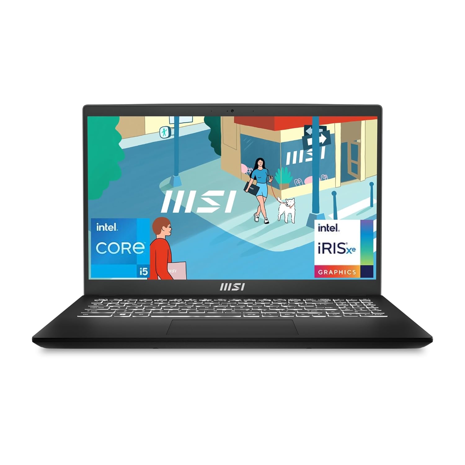 MSI Modern 15 | Intel 13th Gen i5-1335U | 15.6" FHD Laptop | 16GB RAM | 512GB NVMe SSD | Windows 11 Home | Intel Iris Xe Graphics | Classic Black | 1.7 Kg | B13M-289IN