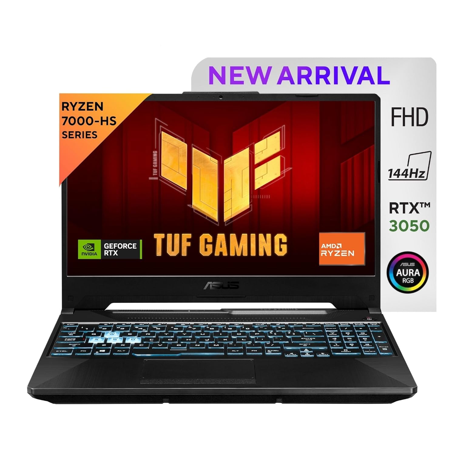 ASUS TUF Gaming A15 | AMD Ryzen 7 7435HS | NVIDIA GeForce RTX 3050 | 16GB RAM | 1TB SSD | FHD 144Hz | 15.6" | Windows 11 | Black | FA566NCR-HN117W Gaming Laptop