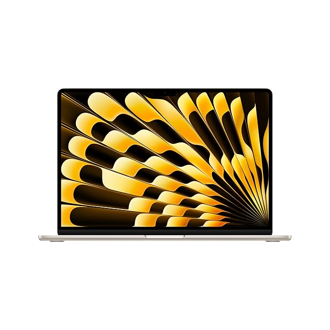 APPLE 2025 MacBook Air 15-inch | M4 Chip (10-core CPU, 10-core GPU) | 16GB RAM | 256GB SSD | Starlight