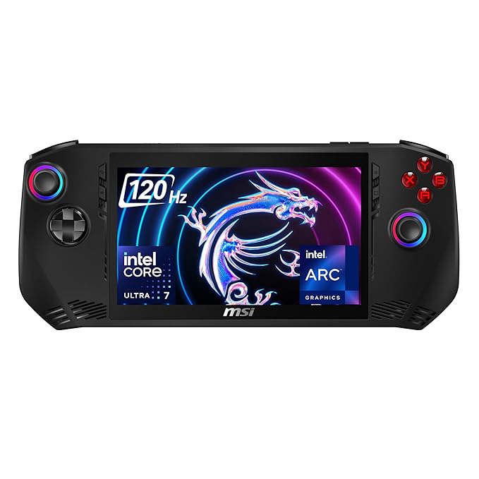 MSI Claw A1M-218IN Intel® Core™ Ultra 7-155H | 16GB LPDDR5 RAM | 1Tb PCIe Gen4 SSD | 7" FHD Touch | 120Hz | Windows 11 Home