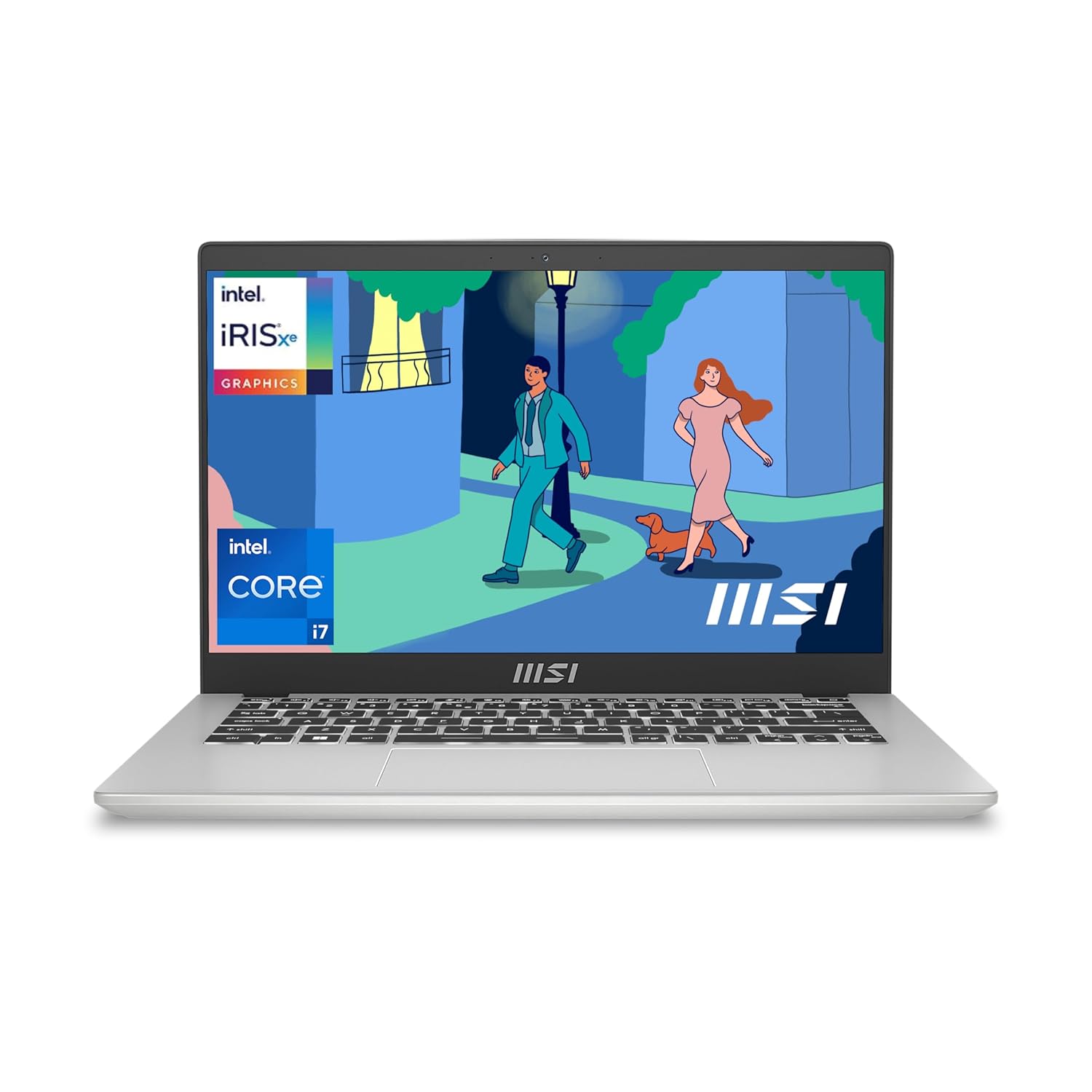 MSI Modern 14, Intel 12th Gen i7-1255U, 14" FHD Laptop (16GB RAM/512GB SSD/Windows 11/MS Office 2021/Iris Xe Graphics/Urban Silver/1.4kg), C12MO-1298IN