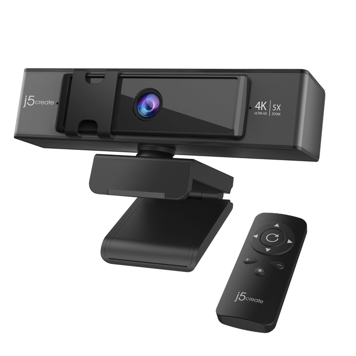 j5create USB™ 4K Ultra HD Webcam with 5x Zoom & Remote | Professional Video Conferencing Camera