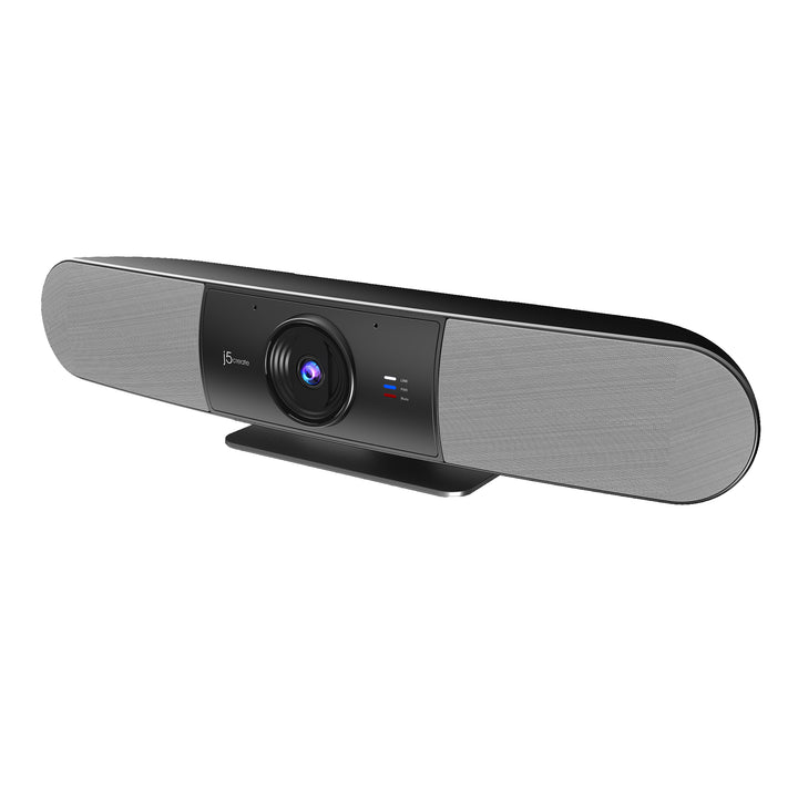 J5create JVU480 4K AI Conference Videobar | All-in-One Camera, Mic & Speaker Solution