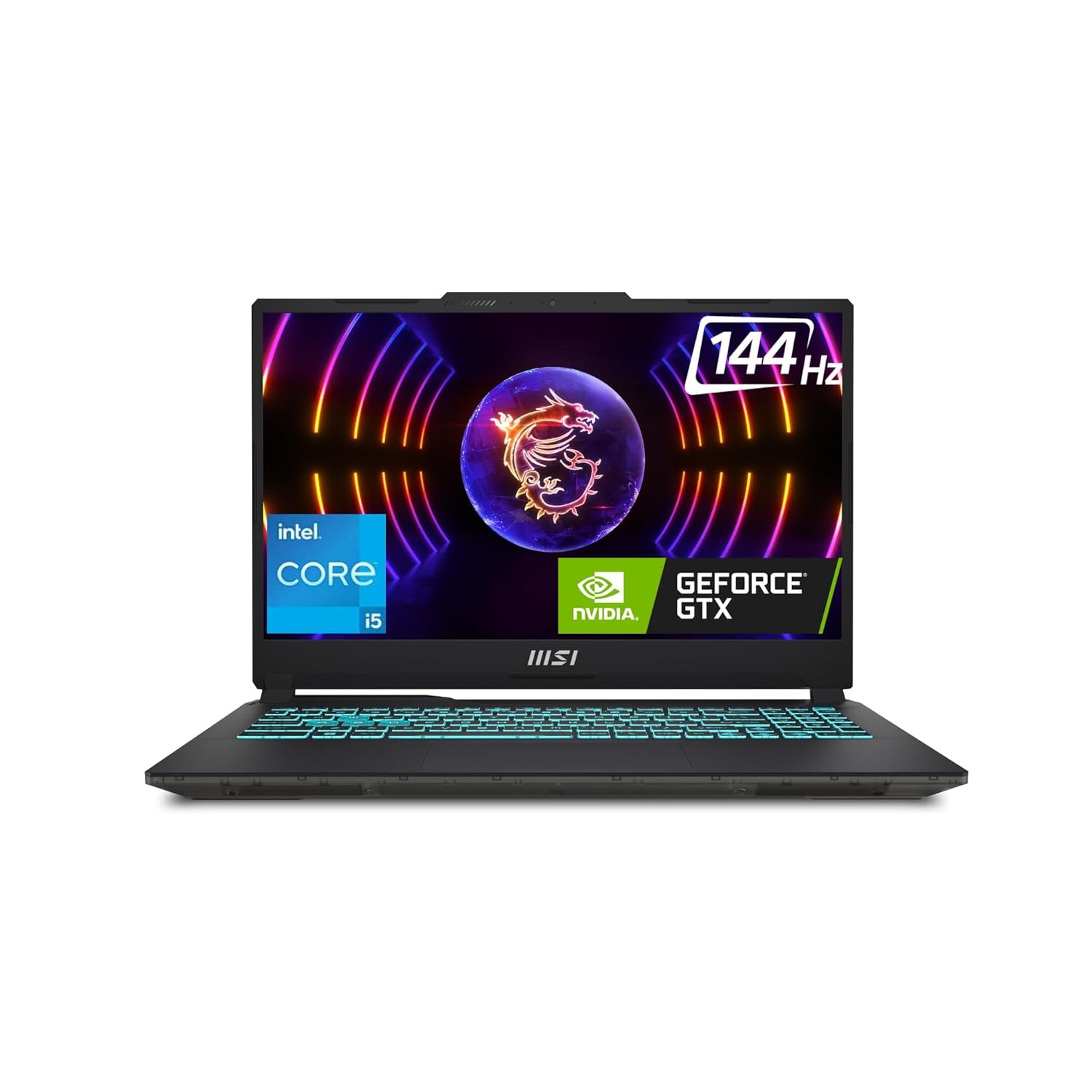 MSI Cyborg 15, Intel 12th Gen i5-12450H, 15.6" FHD 144Hz Gaming Laptop (16GB RAM/512GB SSD/Windows 11/MS Office 2021/NVIDIA RTX 3050 6GB GDDR6/Translucent Black/1.9kg), A12UDX-1468IN