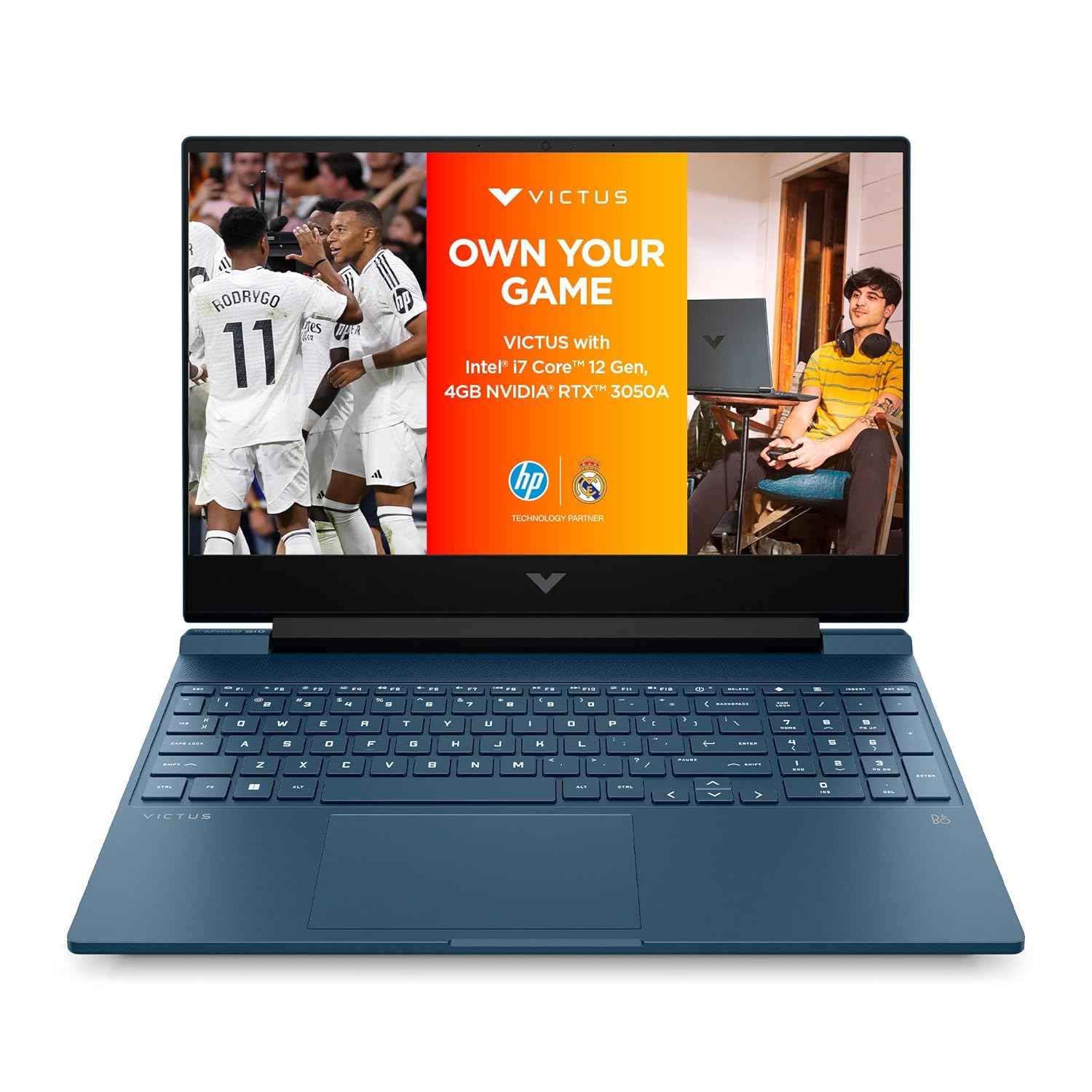 HP Victus fa1389TX Gaming Laptop | 12th Gen Intel Core i7-12650H | 4GB NVIDIA GeForce RTX 3050 | 16GB RAM | 1TB SSD | 15.6" FHD IPS 144Hz Display | Windows 11 | MS Office 2021 | Blue | 2.3Kg | Enhanced Cooling