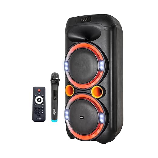 Artis SoundMax 1000 60W Wireless Bluetooth Party Speaker with EQ Mode | FM | USB | AUX | TF Card | Wireless Mic