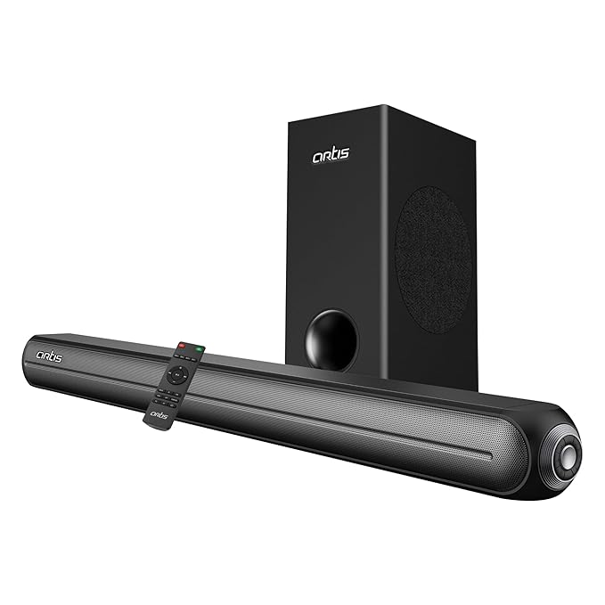 Artis SoundHub 310 2.1 CH 200W Bluetooth Soundbar with Wired Subwoofer | HDMI ARC | AUX | Optical | Multi-Input Audio System