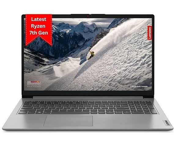 Lenovo IdeaPad 1 Ryzen 3 7320U 15.6" HD Thin & Light Laptop (8GB RAM/512GB SSD/Windows 11/Office 2021/Cloud Grey/1.58Kg)