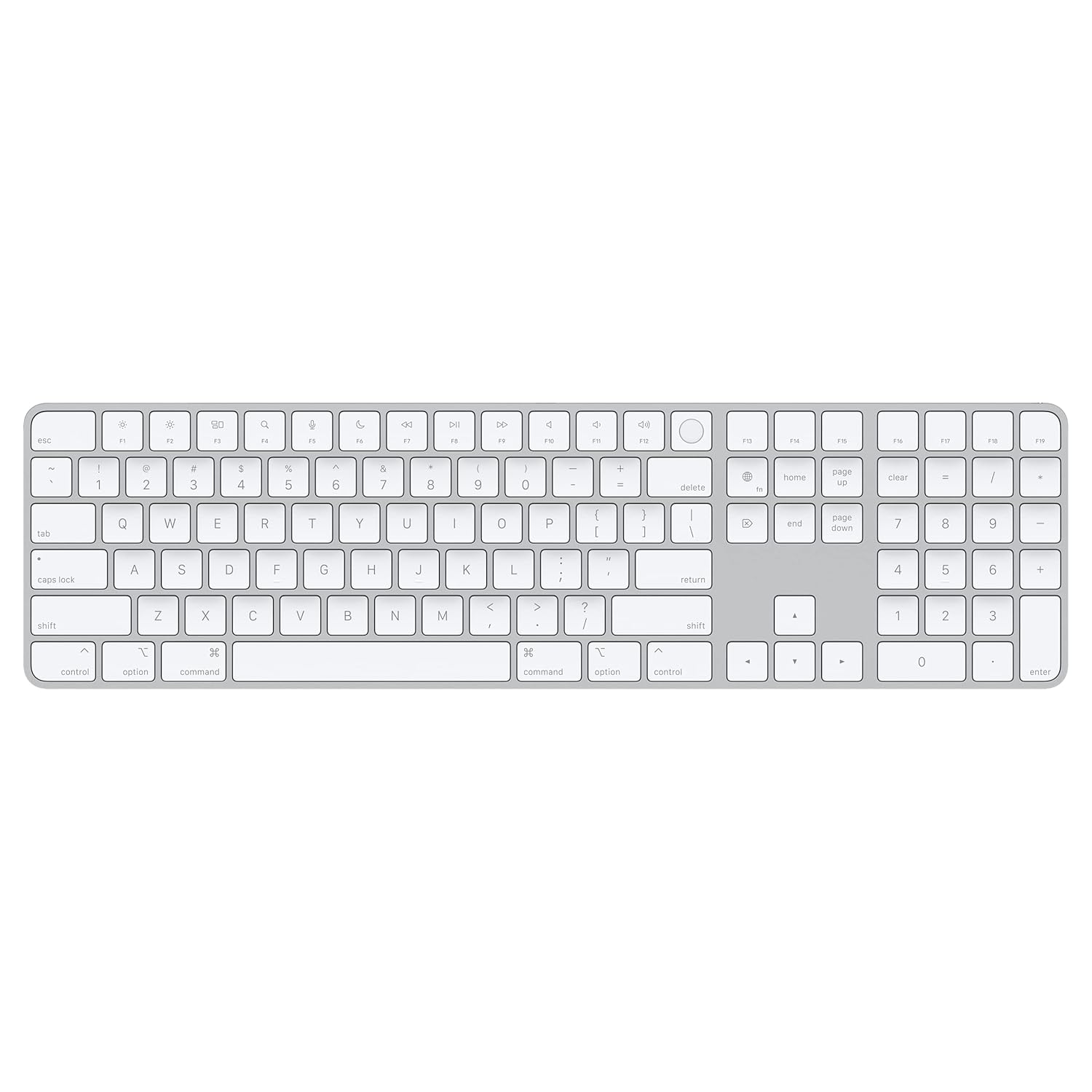 Apple MK2C3HN/A | Magic Keyboard with Touch ID & Numeric Keypad | Wireless Keyboard for Mac with Apple Silicon | US English Layout