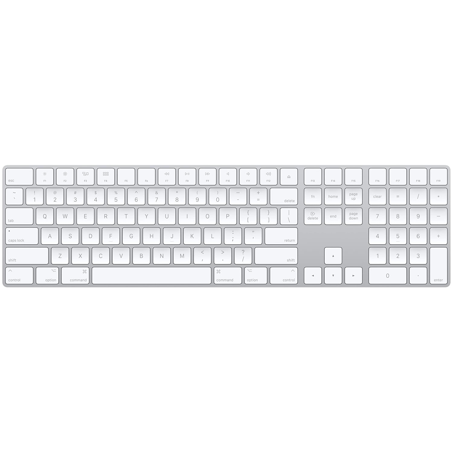 MXCJ3HN/A | Magic Keyboard with Numeric Keypad – US English – Silver