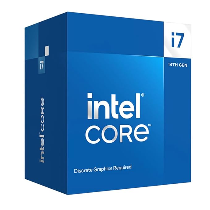 Intel Core i7-14700F Desktop Processor | 20 Cores (8 P-Cores + 12 E-Cores) | Up to 5.4 GHz | LGA1700 | 14th Gen Intel CPU