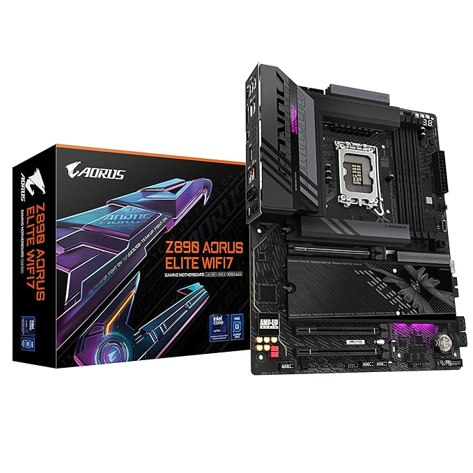 GIGABYTE Z890 Aorus Elite WIFI7 ATX Motherboard DDR5 9200, PCIe 5.0, | Wi-Fi 7 2.5GbE LAN