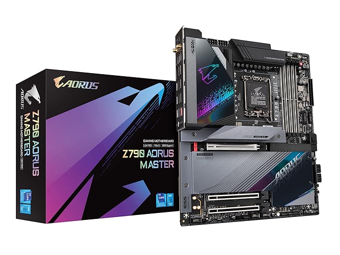 GIGABYTE Z790 AORUS Master (LGA 1700 | Intel Z790 | EATX | DDR5 | 5* M.2 | PCIe 5.0 |  USB 3.2 Gen2X2 Type-C | Intel WiFi 6E | Marvell AQtion 10GbE LAN | Q-Flash Plus | EZ-Latch Plus | Gaming Motherboard)