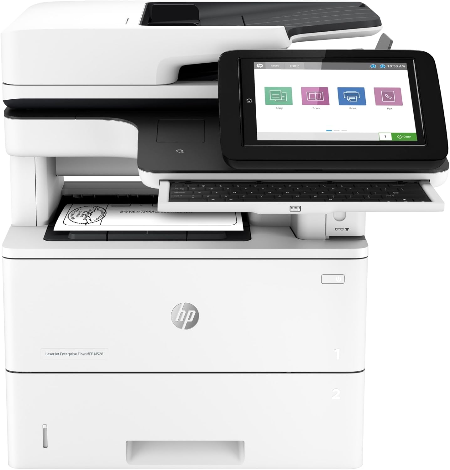 HP LaserJet Enterprise MFP M528z Wireless Monochrome All-in-One Printer with built-in Ethernet & 2-sided printing
