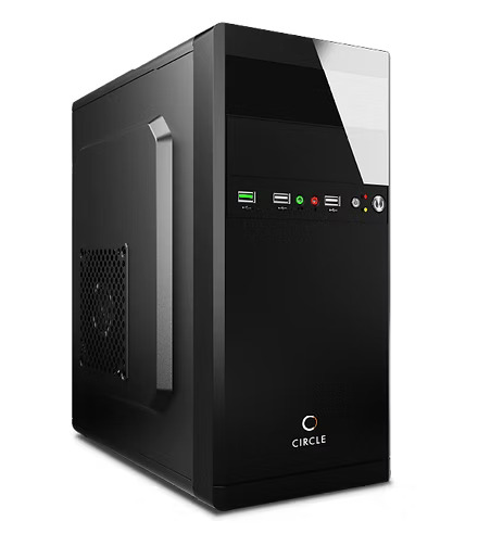 Circle Cabinet Entice E1 3.0 MicroATX Case with Pre‑Installed | Power Supply