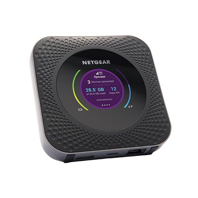 Netgear Nighthawk M1-MR1100 Mobile Hotspot Router (Black) - Wi-Fi, USB, Ethernet (Dual_Band, 1 gigabits_per_Second)