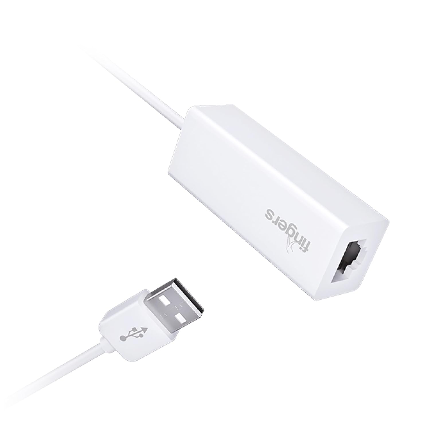 FINGERS SwiftConnect Fast Ethernet Adapter - 10/100 Mbps Speed Data Transfer, USB-A to RJ45, Lag-Free Performance, Hot Swap Plug-n-Play, Ultraportable