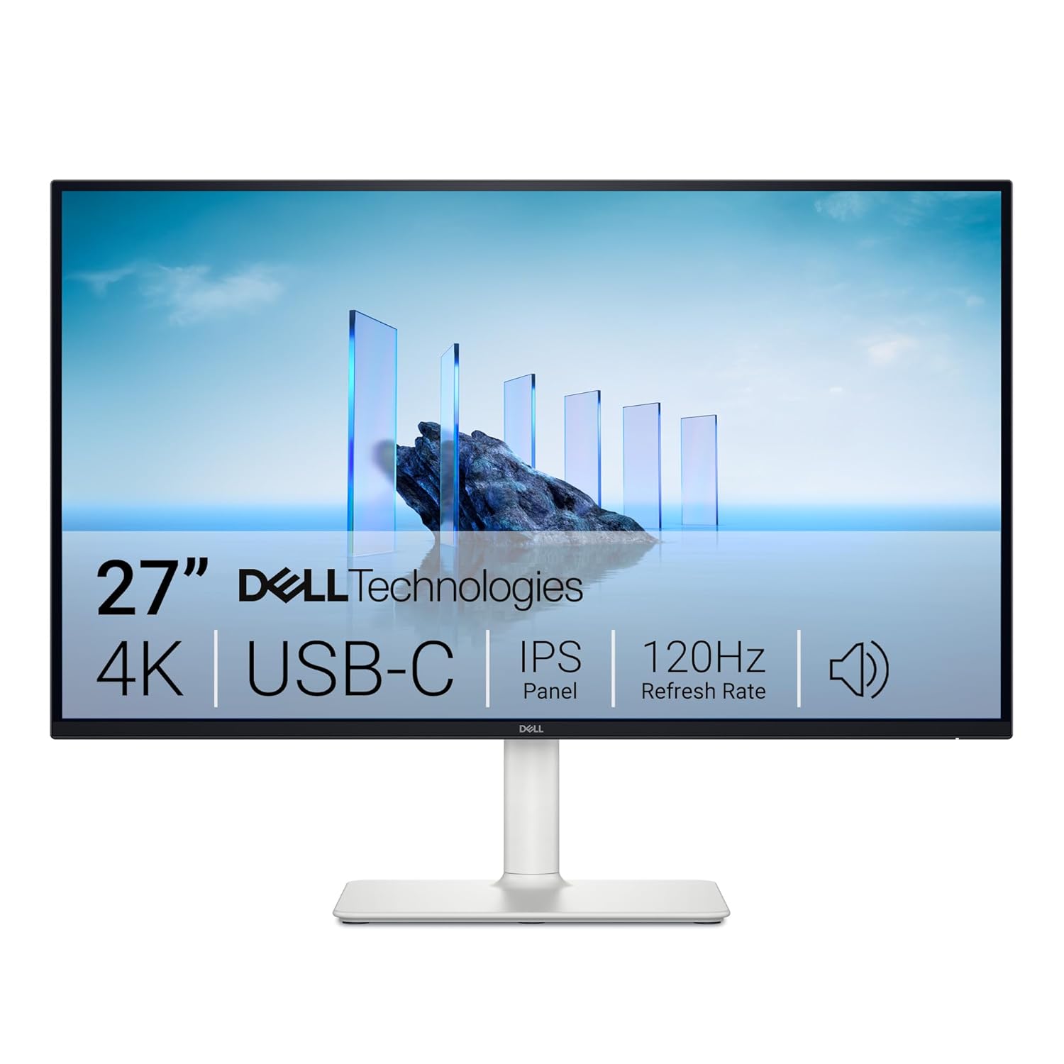 Dell S2725QC 27"/68.58 cm USB-C Monitor|Titan Grey|IPS 120Hz| 350 cd/m2 |4 ms, Contrast 1,500:1| Tilt, Height, Pivot & Swivel Adjustable|Ports: 2X HDMI| 2 * 5W Speakers|99% SRGB |AMD Freesync Premium