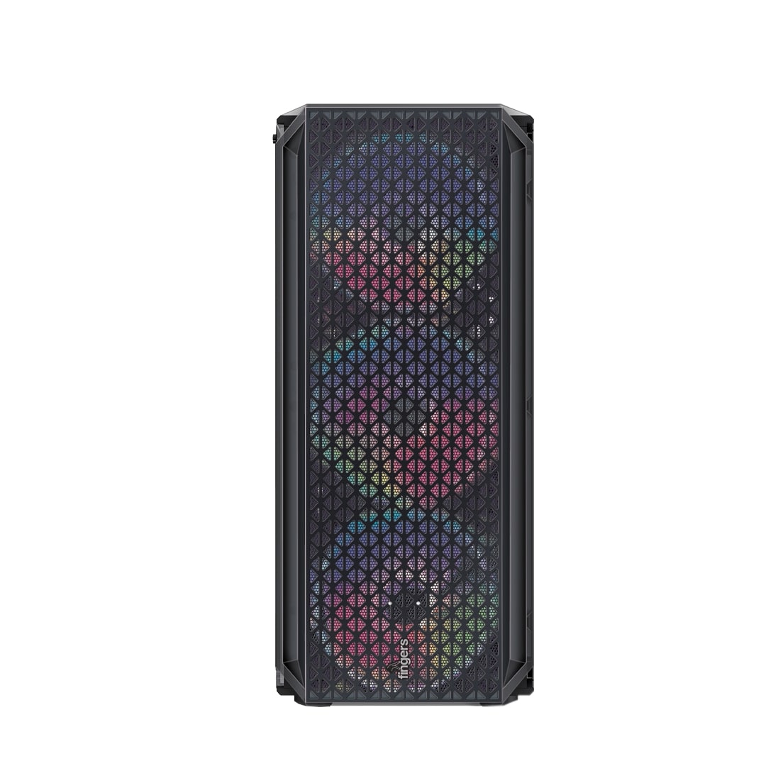 FINGERS Commando-E14 Full ATX Cabinet with USB 2.0 and USB 3.0 Ports Compatible with Computer  (Black)