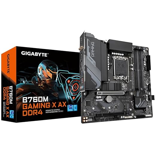 Gigabyte B760M GAMING X AX DDR4 Motherboard - Supports Intel Core 14th CPUs | 8+1+1 Phases Digital VRM | up to 5333MHz DDR4 (OC), 2xPCIe 4.0 M.2 |  Wi-Fi 6E | 2.5GbE | USB 3.2 Gen 2