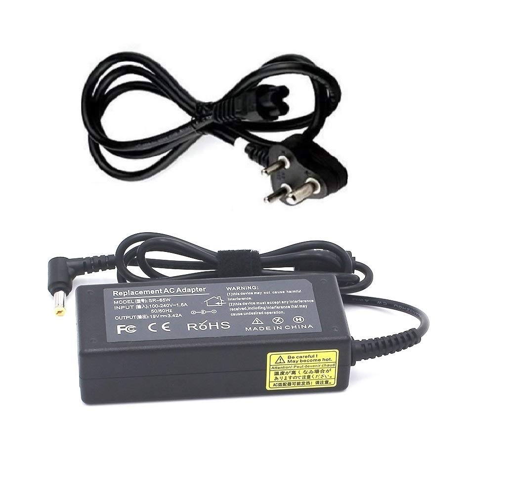 Laplogix 65W Regular Pin 5.5X1.7MM Laptop Charger for Acer Aspire A515-53, A515-53KG Laptop Adapter 19V 3.42A with Power Cord Cable