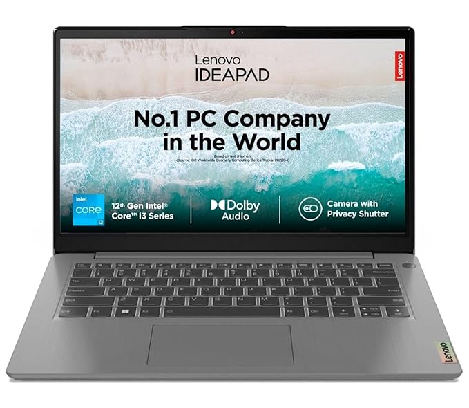 Lenovo IdeaPad 3 Intel Core i3 12th Gen | 8GB RAM, 512GB SSD | 14" FHD, Windows 11, Office 2024 | 3M Game Pass, Arctic Grey, 1.43kg