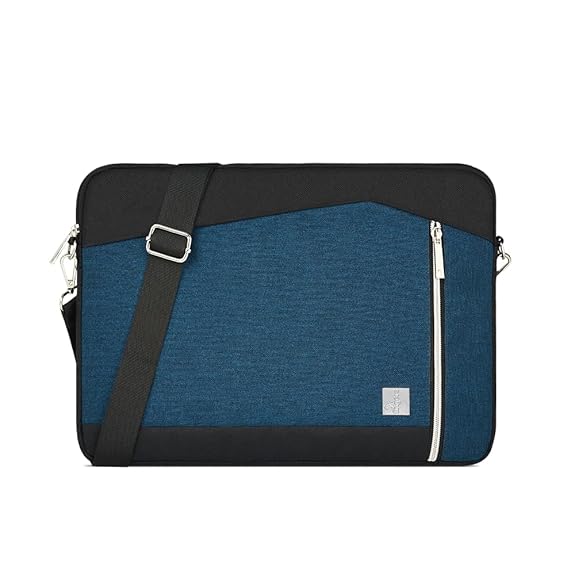 FINGERS BlueLagoon-S1 Premium Laptop Bag with detachable shoulder sling (Sleek Dual-Compartment for Work & Play, Built-in padded sleeve, fits 15.6” Laptops & Tablets