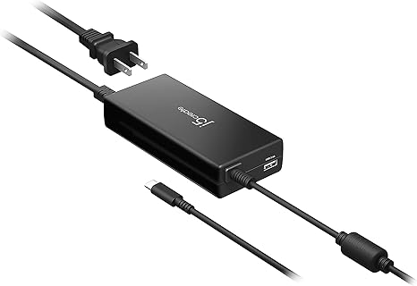 j5create USB-C PD 100W Fast Charger | JUP2290 | For MacBook Pro, Chromebook, Laptop, Tablet, Android & iOS Smartphones