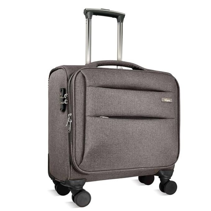FINGERS Business Laptop/Travel 360? Trolley Bag with 360? Spinner Wheels, (Lightweight, Smart Compartments to Organize Essentials, Integrated TSA Lock) - Dual Tone Brown