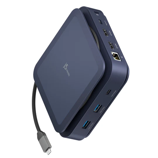 j5create USB-C Docking Station – Dual 4K HDMI™ | Type-C Multiport Adapter with 100W PD, Gigabit Ethernet, USB 3.0, and Audio | Compatible with Windows, Mac & Chromebooks (JCD3196)