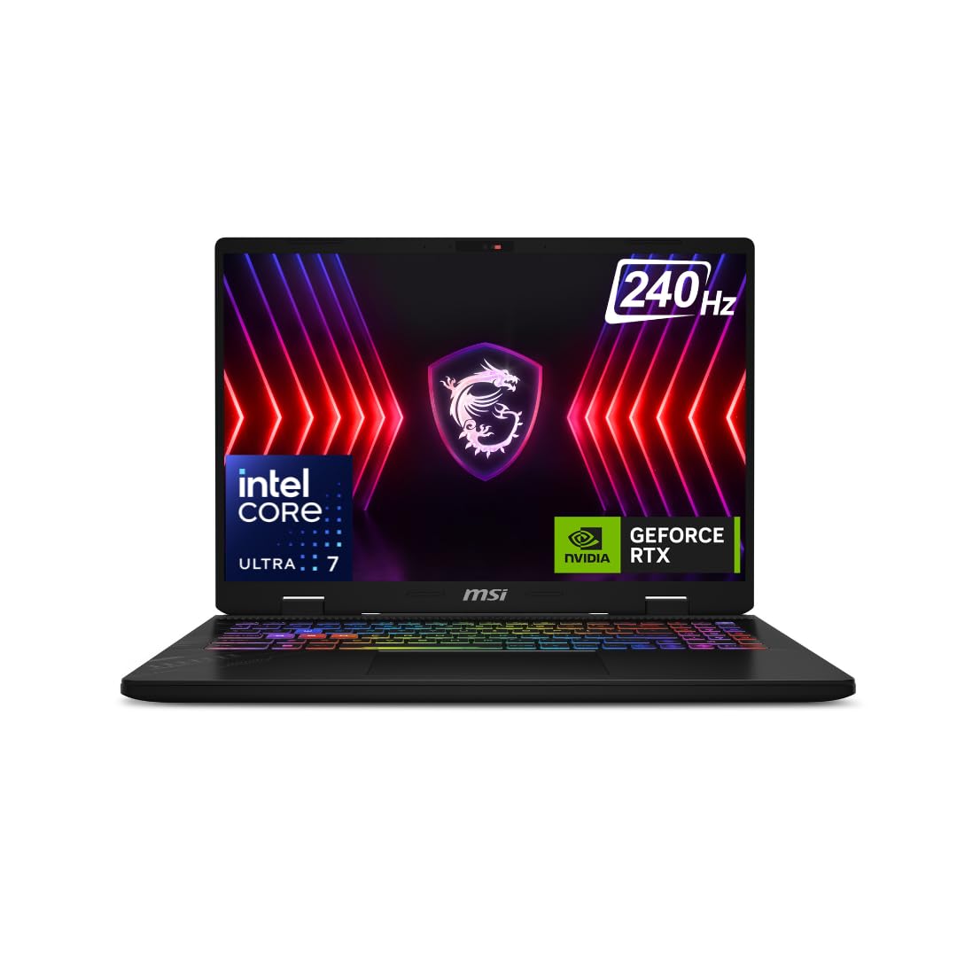 MSI Crosshair 16 D2XWFKG-068IN Gaming Laptop – Intel Core Ultra 7 255HX, 41cm QHD+ 240Hz Display, 16GB RAM, 1TB NVMe SSD, RTX 5060 8GB GDDR7, Windows 11 Home (Cosmos Gray, 2.5Kg)