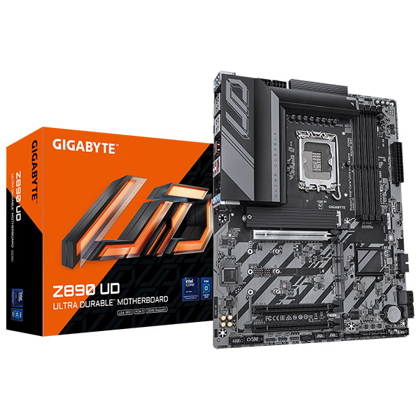 GIGABYTE Z890 UD Intel Core Ultra LGA 1851 ATX Motherboard, DDR5, PCIe 5.0, 3X M.2, 2.5GbE LAN, USB-C