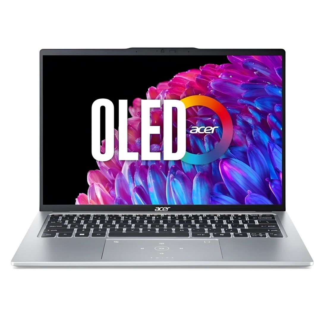 Acer Swift Go 14 | Intel Core Ultra 7-155H | 16GB LPDDR5X | 1TB SSD | Intel Arc Graphics | 14" 2.8K OLED | Windows 11 + MS Office | Pure Silver | Thin & Light Premium Laptop SFG 14-73
