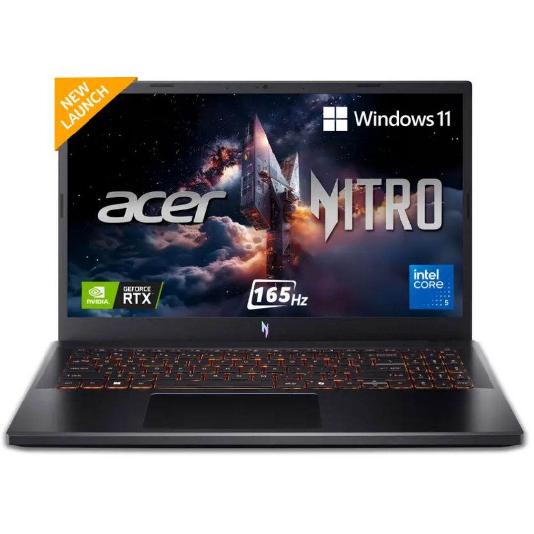 Acer Nitro V 15 (ANV15-52) Gaming Laptop |  Intel Core i5-210H | NVIDIA GeForce RTX 4050 6 GB GDDR6 | 16 GB RAM | 512 GB SSD | 15.6″ FHD 165 Hz | Windows 11 Home | Obsidian Black