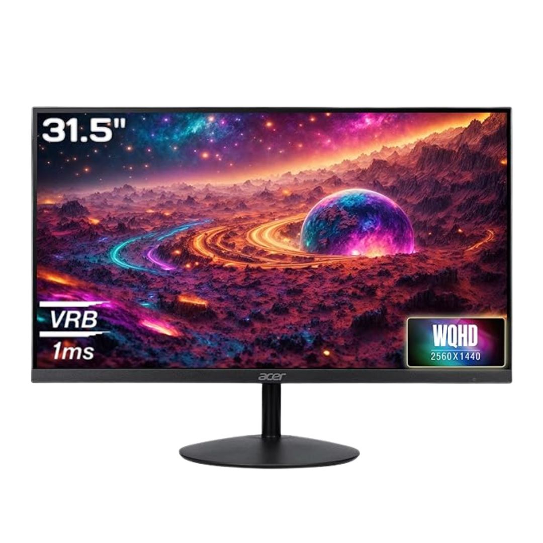 Acer SA322QU 31.5″ WQHD IPS Ultra-Slim Monitor | 75Hz | 1ms VRB | FreeSync | HDR10 | Stereo Speakers | Black