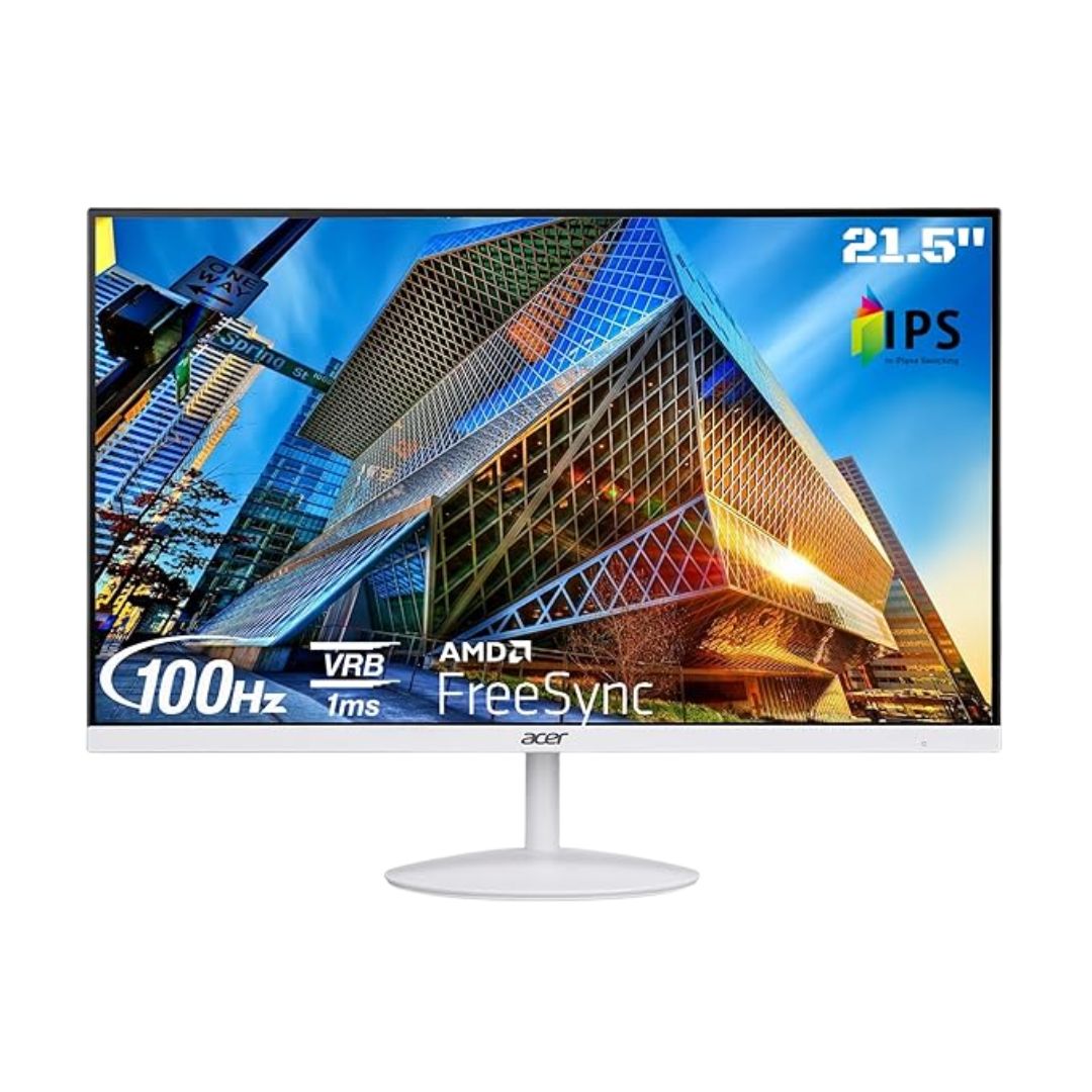 Acer SA222Q E 21.5″ Full HD IPS Ultra Slim Monitor | 100Hz | 1ms VRB | FreeSync | Zero Frame | White