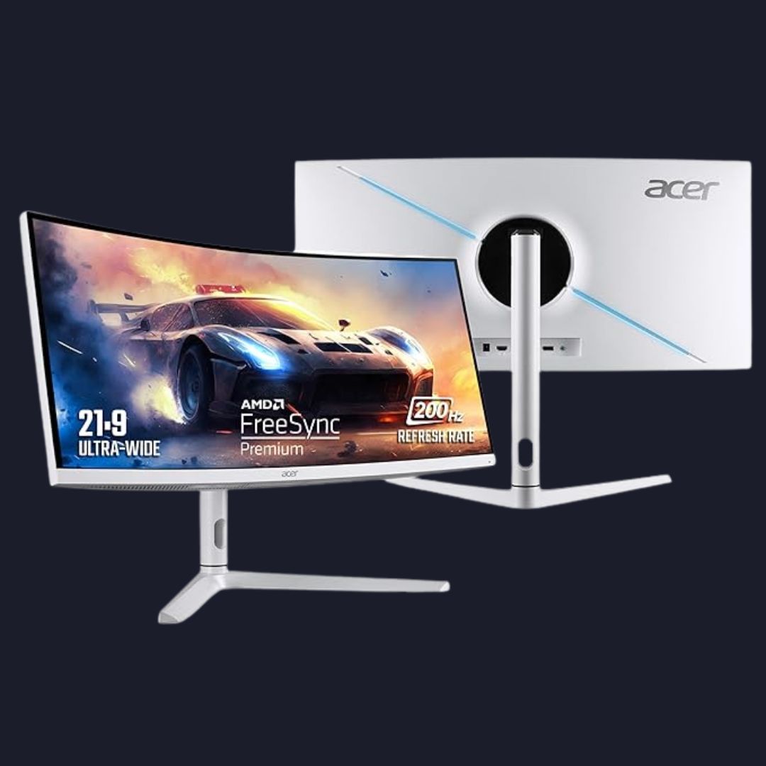 Acer XZ306CX 29.5″ Ultrawide Curved Gaming Monitor | 200Hz | 1ms VRB | HDR400 | DCI-P3 93% | FreeSync | White