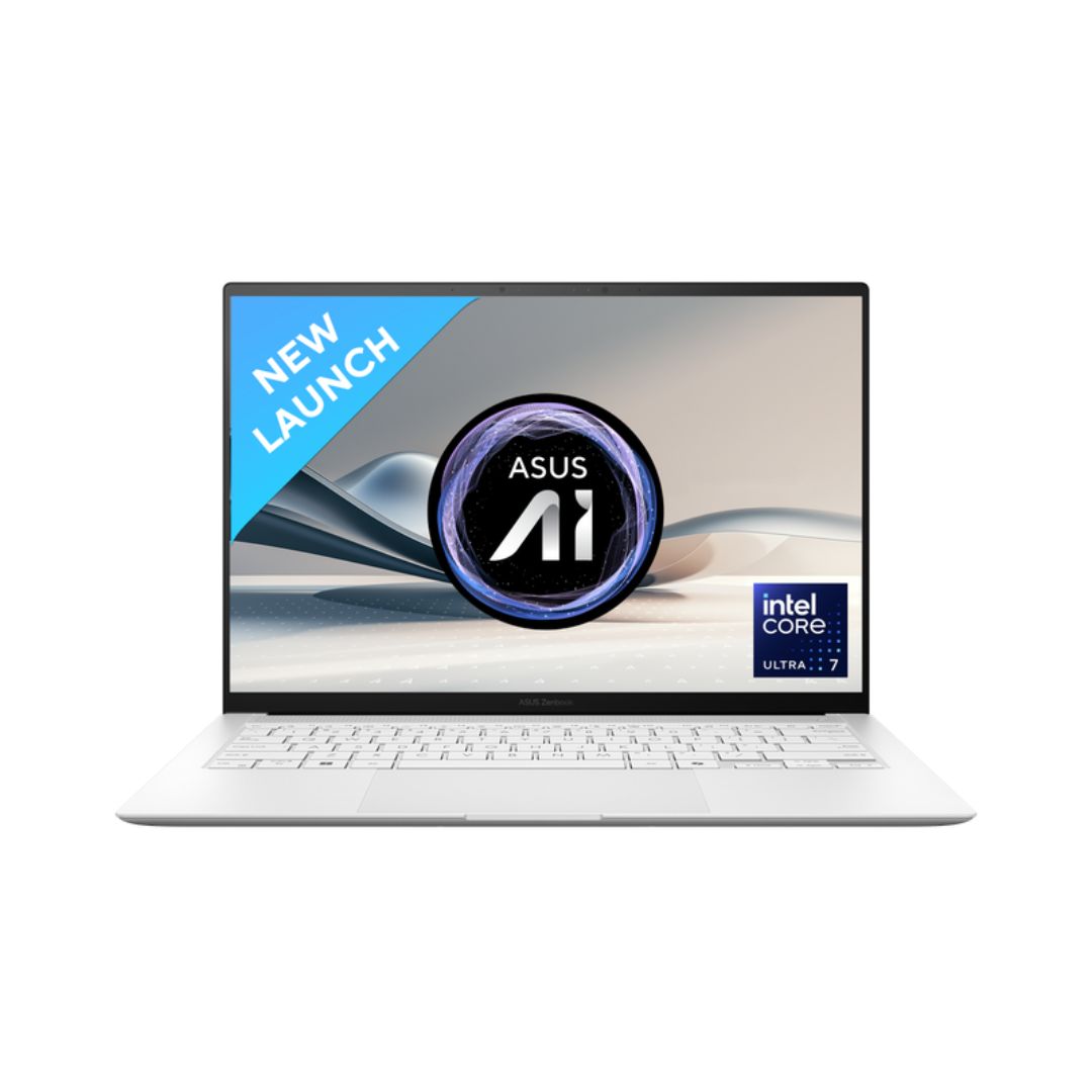 ASUS Zenbook S 14 OLED (UX5406SA-PV356WS), Intel Core Ultra 7 256V, 16GB RAM, 512GB SSD, 14" 3K OLED Display, Intel Arc Graphics, Windows 11 Home, Scandinavian White